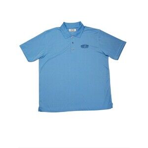 Ron Jon Surf Shop Polo Shirt Blue Short Sleeve Collar Men Sz M